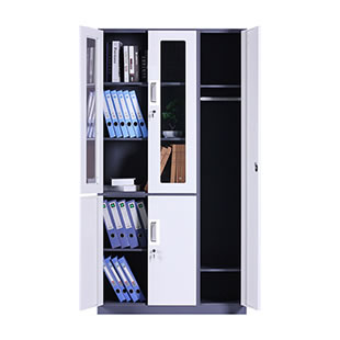 五門(mén)更衣柜-藍(lán)白套色