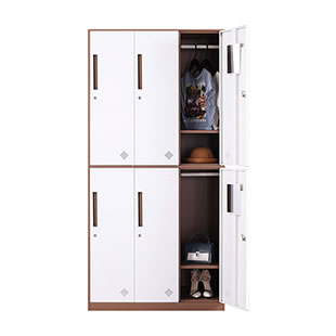 六門(mén)更衣柜-咖白套色