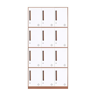 十二門(mén)更衣柜-咖白套色