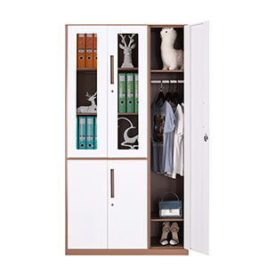 五門(mén)更衣柜-咖白套色
