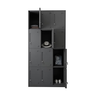 十二門(mén)黑色更衣柜